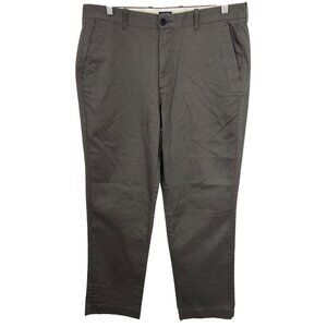 J.Crew Mens Flex Athletic Fit Chinos 34 x 30 Cotton Gray Pockets Work Career New